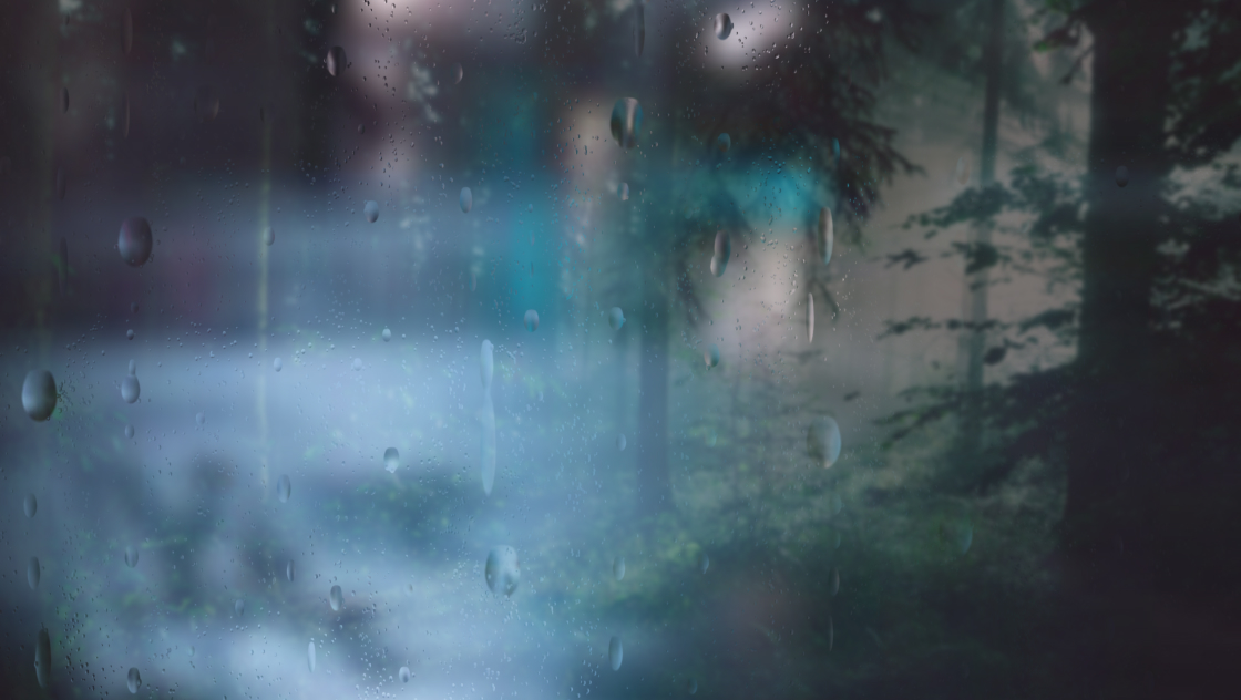 CSSやJSで作る、窓ガラスの雨粒が流れるイマーシブ背景エフェクト